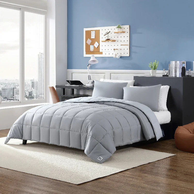 Luxe fleece bed throw-Nautica Longdale King Reversible Comforter And Sham Set