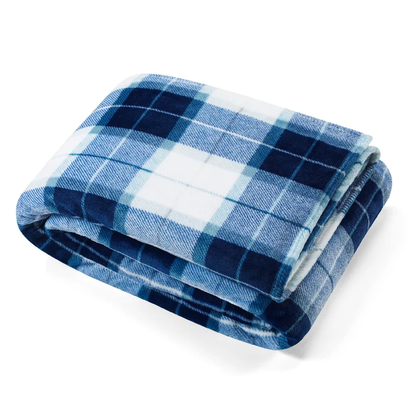 Floral cotton comforter-Nautica Plaid Full/Queen Blanket