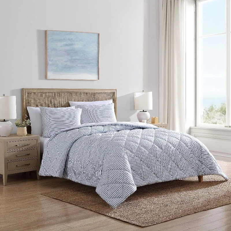 Modern dotted comforter-Nautica Windsor Blue King Comforter & Sham Set