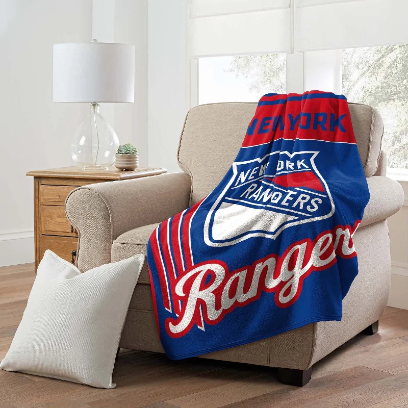 Natural cotton quilt set-NHL New York Rangers 46" x 60" Microfiber Throw Blanket