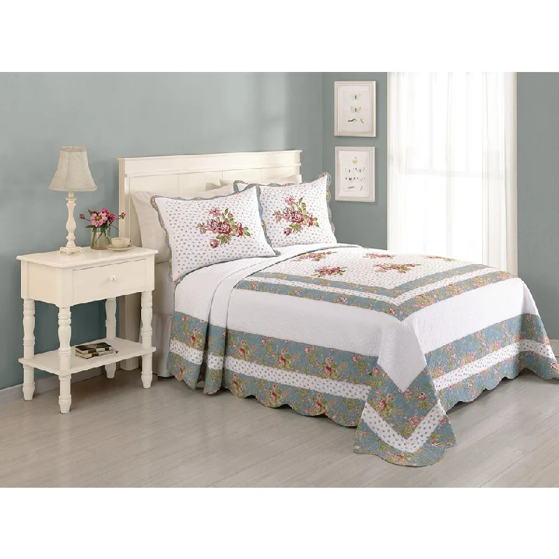 Textured cotton bedspread-Peking Handicraft Loretta 1 Piece Standard Sham (Quilt Not Included)