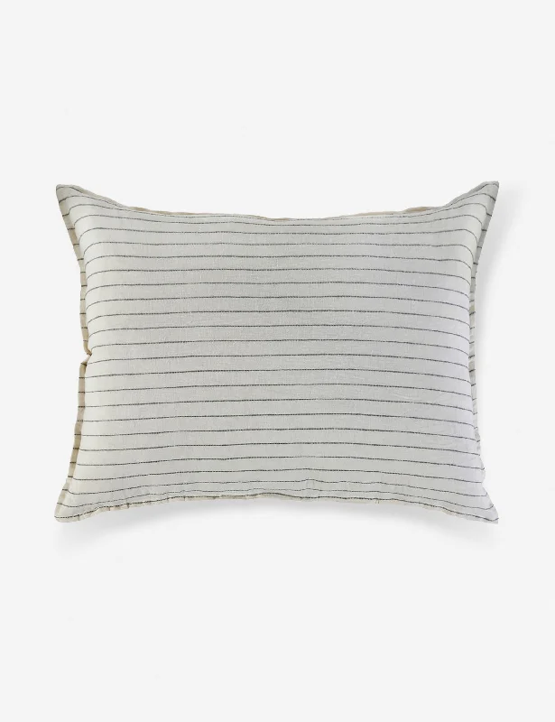 Vintage dotted comforter-Blake Linen Striped Pillow by Pom Pom at Home