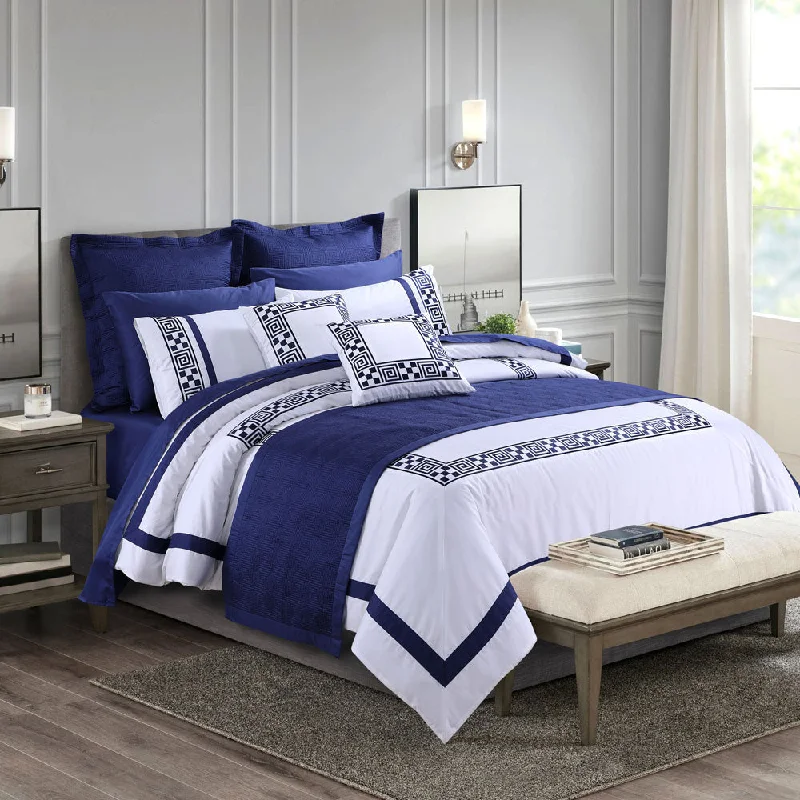 Heavy bamboo bedspread-Prestige Embroidered Quilt Cover Set