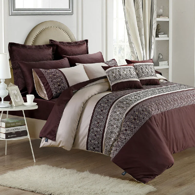 Linen bamboo quilt-Resonant Embroidered Quilt Cover Set