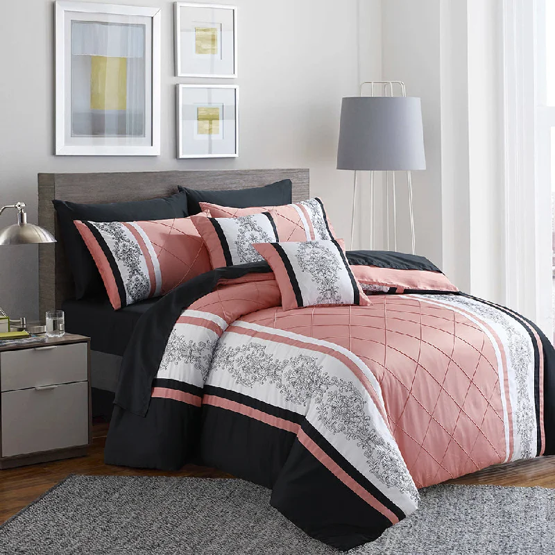 Thick flannel bedspread-Roseate Embroidered Quilt Cover Set