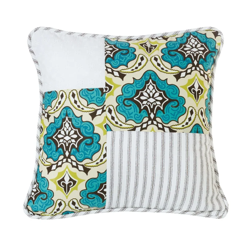 Anti-slip bedspread-Salado Patchwork Throw Pillow