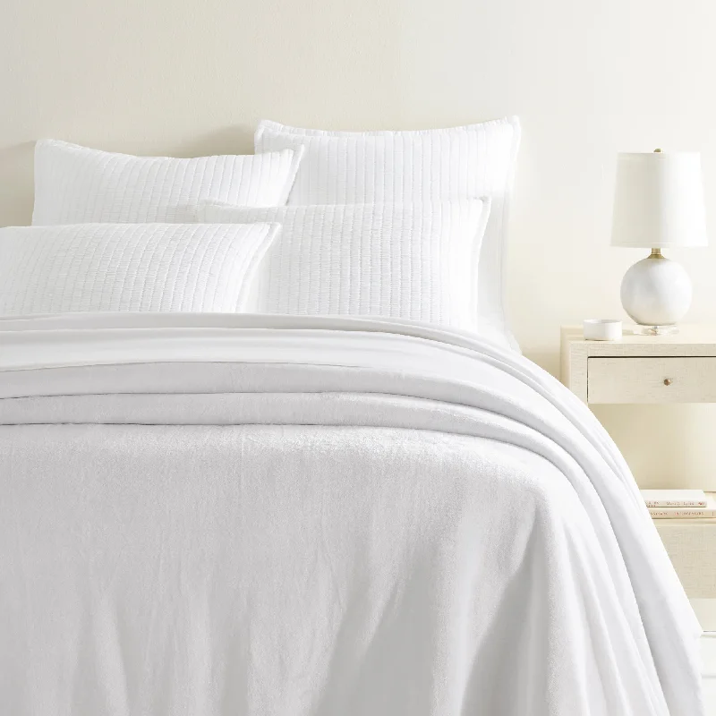 Cooling bamboo bed sheets-Sheepy Fleece 2.0 White Blanket