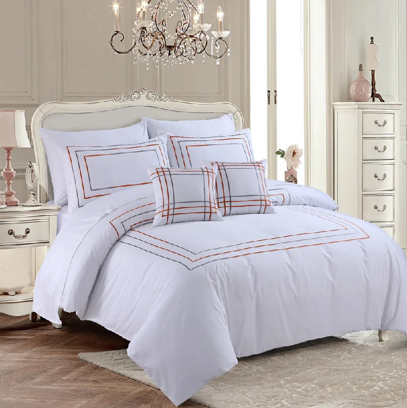 Textured linen comforter-Spectacle T-500 Quilt Cover Set