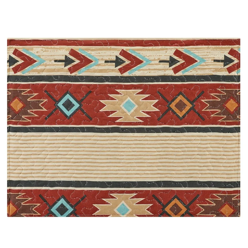 Luxe knit comforter-Taos Southwest Aztec Pattern Pillow Sham - Set of 2