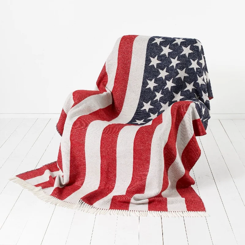 Crisp tencel pillowcase-The American Flag - Stars & Stripes - Old Glory - Star Spangled Banner - Throw Blanket