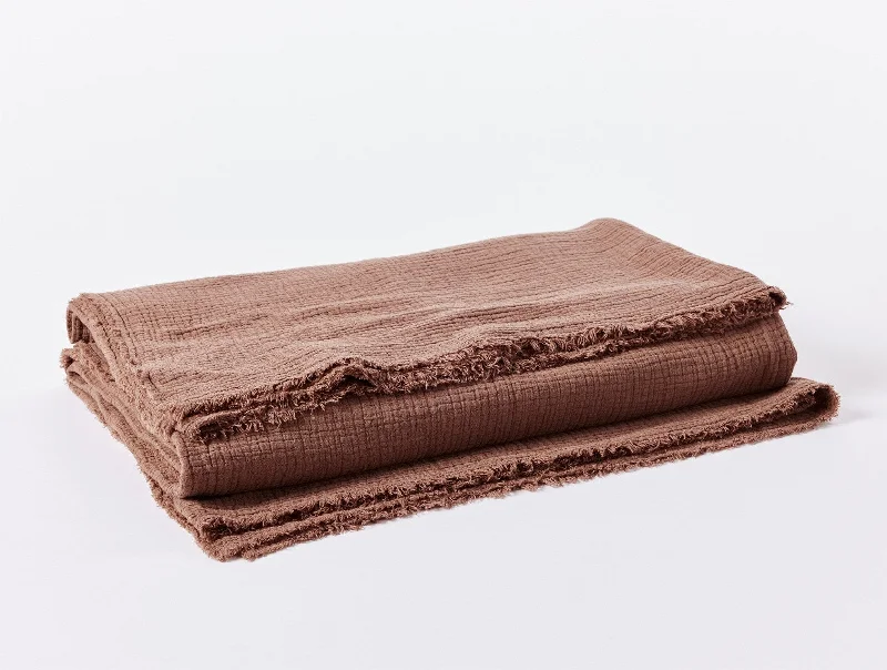 Heavy bamboo bedspread-Topanga Organic Matelasse Blanket