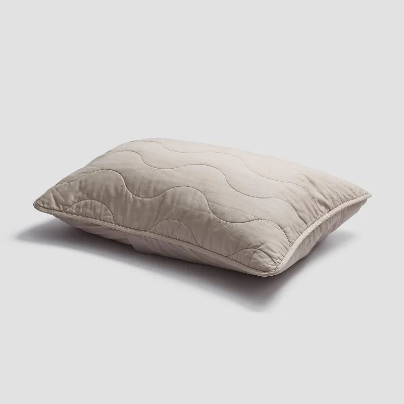 Orthopedic bamboo pillow-Warm Gray Cotton Sham (Pair)