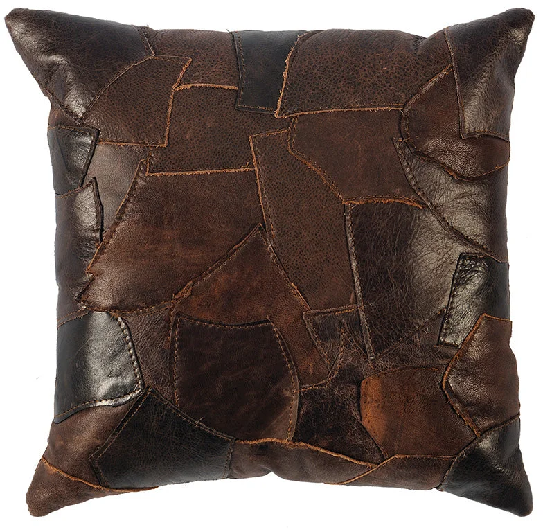 Modern swirl comforter-Wooded River Leather Pillow 1665