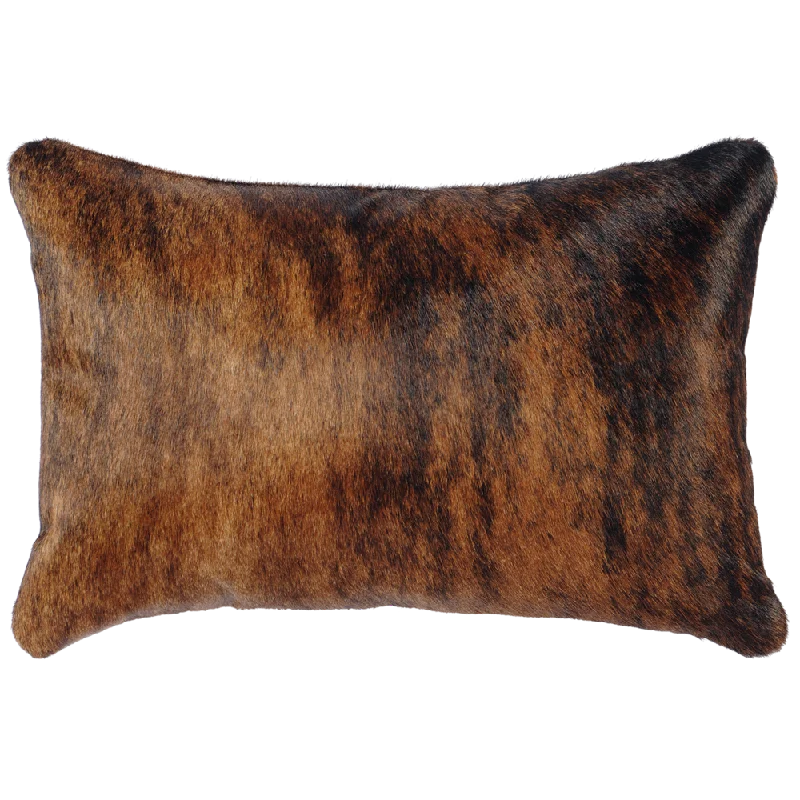 Thick flannel throw-Wooded River Hair on Hide Accent Pillow