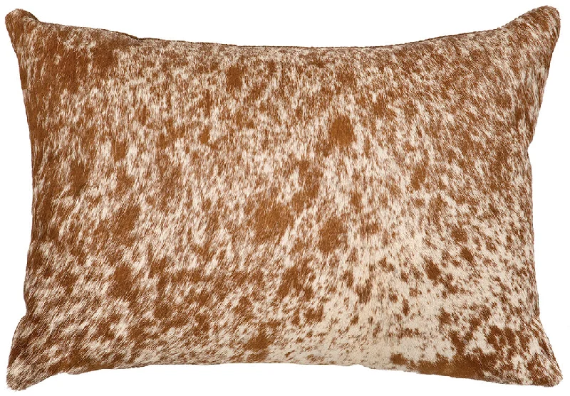 Non-slip quilted topper-Wooded River Leather Hair on Hide Pillow 312