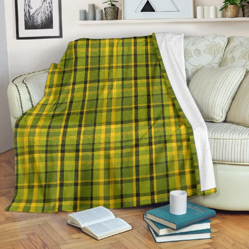 Luxe knit comforter-Westy Green Plaid Blanket