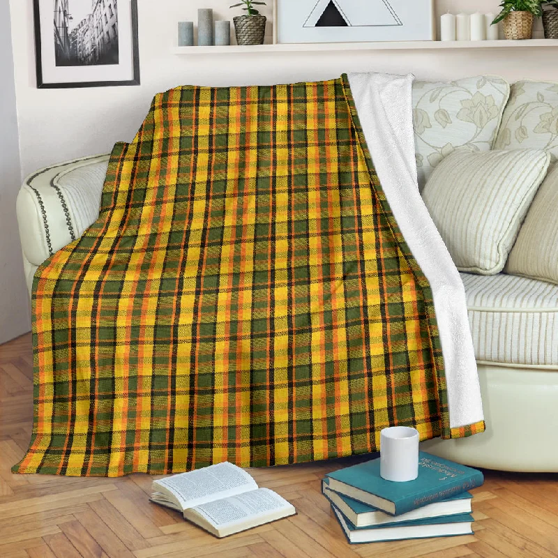 Heavyweight bamboo throw-Westy Yellow Plaid Blanket