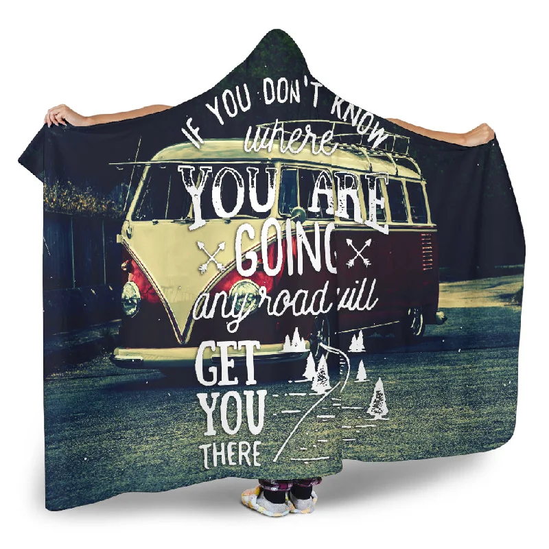 Breathable sateen sheets-Where You Are Going Hooded Blanket