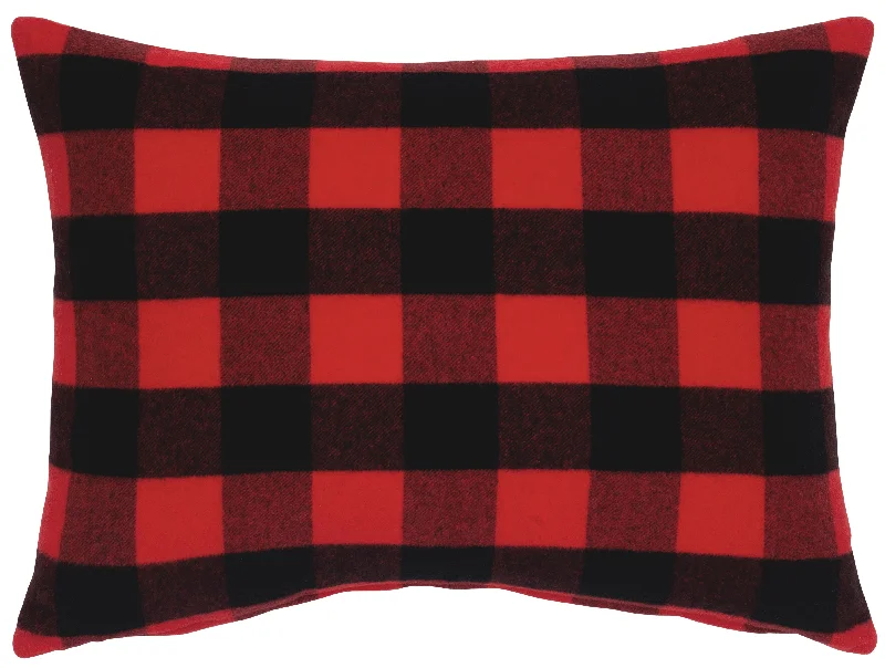 Linen blend comforter-Wooded River Buffalo Plaid Pillow Sham