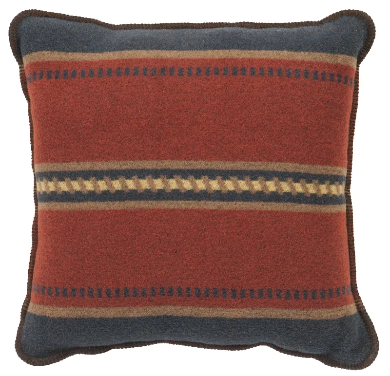 Organic tencel throw blanket-Wooded River Lariat Western Accent Pillow