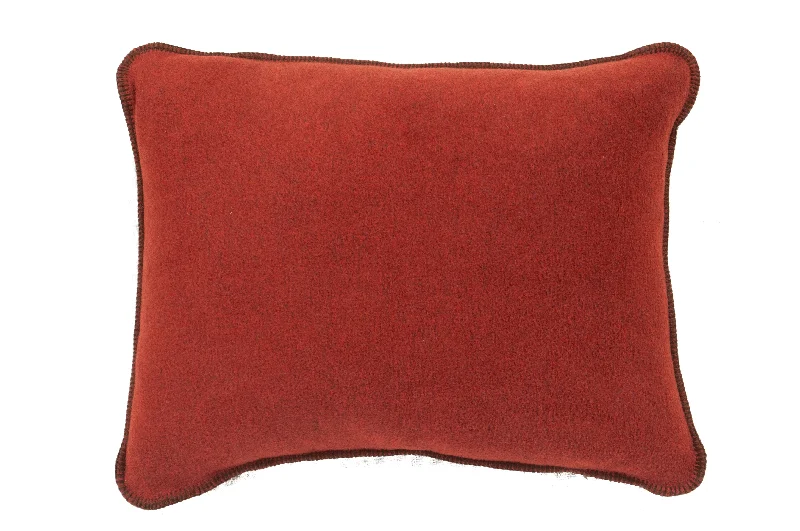 Natural linen quilt-Wooded River Solid Spice Pillow Sham