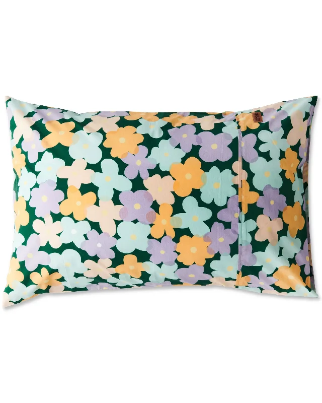 Modern checkered throw-Bush Daisy Organic Cotton Pillowcase