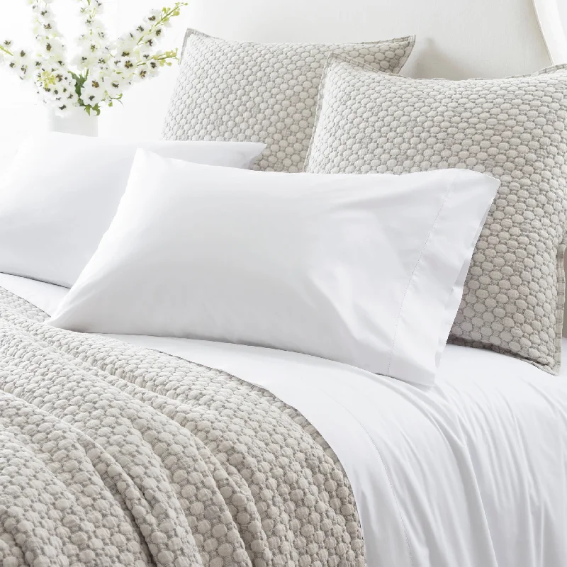 Non-slip bed throw-Grace Percale White Pillowcases