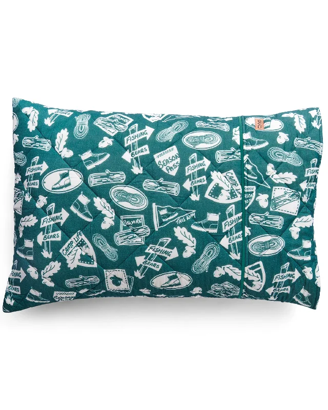 Cozy wool comforter-Into The Wild Organic Cotton Quilted Pillowcase