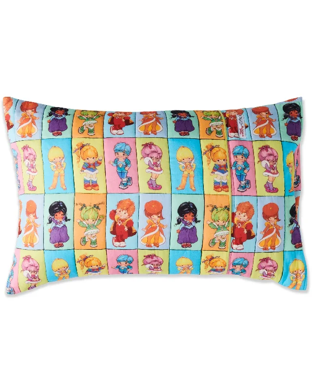 Crisp flannel bed throw-Kip&Co x Rainbow Brite The Gang Organic Cotton Quilted Pillowcase