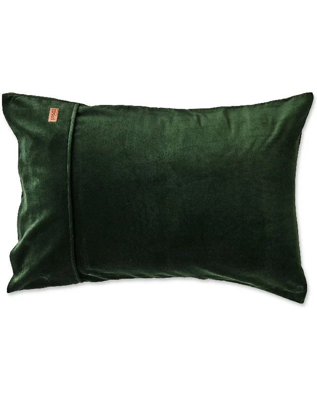 Vintage dotted comforter-Kombu Green Velvet Pillowcases