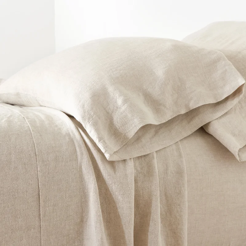 Luxe microfiber throw-Lush Linen Natural Pillowcases