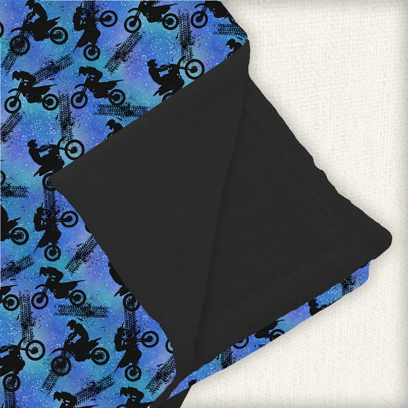 Breathable bed pad-[Pre Order] Whimsical & Wild Motocross - Minky Lush Blanket (EST SHIP LATE MARCH)