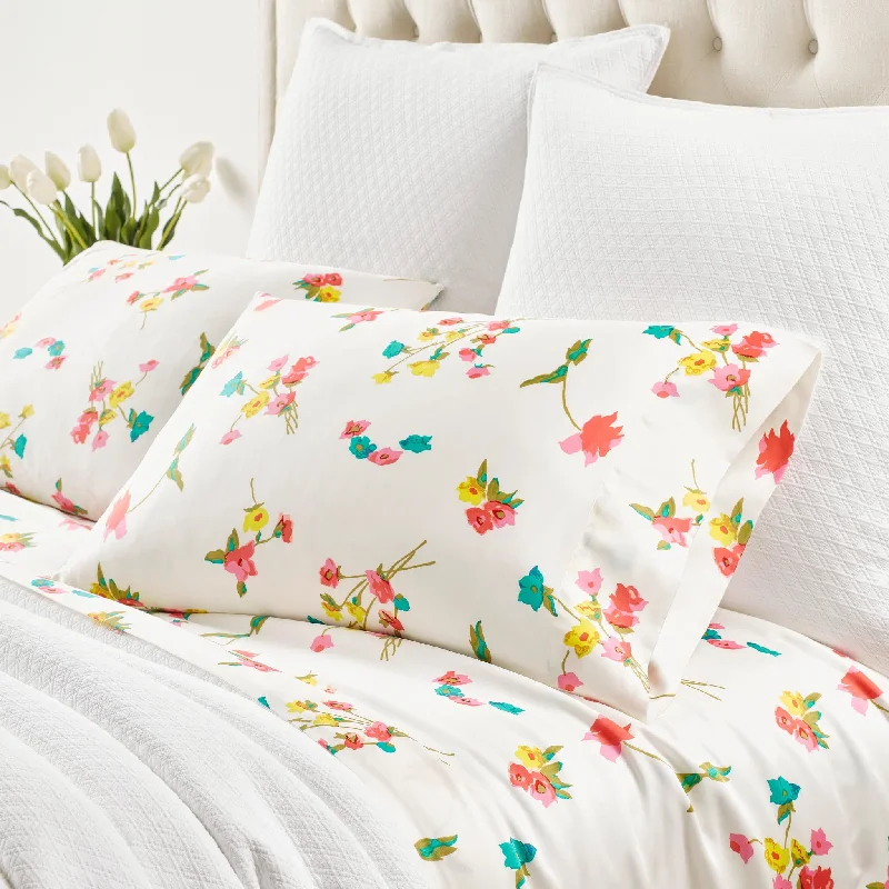 Warm chenille bed throw-Taffeta Floral Multi Pillowcases