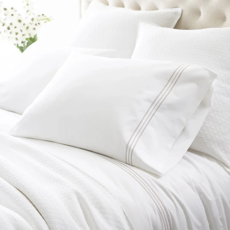 Smooth bamboo sheet set-Trio Pearl Grey Pillowcases (Pair)