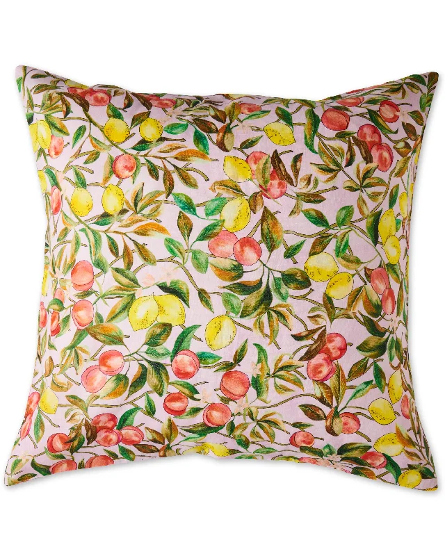 Floral linen throw-Zesty Linen European Pillowcases